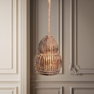 Luminaire suspendu LED en céramique terracotta moderne, alliant design minimaliste et ambiance chaleureuse, idéal pour la chambre et autres pièces. - Product Image 2