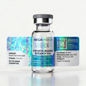 Etiquetas Adhesivas de Vinilo Holográficas con Logotipo Personalizado para Viales de 5ml y 10ml, Etiqueta Adhesiva Impermeable para Botellas de Vidrio de Laboratorio - Product Image 4