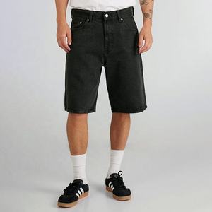Pantalones Cortos de Mezclilla Desgastados para Hombre, Estilo Urbano, Pierna Recta, Cintura Media, Casuales de Verano, de Algodón Tejido, con Cremalleras y Bolsillos Bordados - Product Image 2
