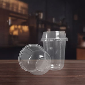 Gobelets jetables transparents en PET QUANG QUAN 360ml/500ml/700ml à paroi simple 95mm pour boissons froides - Product Image 3