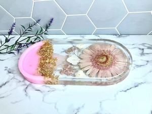 Plateau en résine effet marbre, plateau élégant en résine aspect pierre pour la décoration moderne du salon, plateau de service en gros, accessoire - Product Image 3