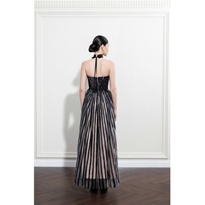 Vestidos al por mayor de lujo CELESTIAL STRIPES GOWN DRESS sin tirantes, soporte ODM, corte en A, elegantes vestidos al por mayor para mujer - Product Image 5