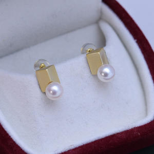 Freshwater 6-7mm White Round Strong Light Almost Flawless Pearl <b>Stud</b> <b>Earrings</b> for Women S925 <b>Silver</b> Bow Design - Product Image 1