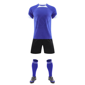 ชุดเสื้อฟุตบอลแบบกำหนดเอง พิมพ์ลายแบบ Sublimation ผ้าโพลีเอสเตอร์ 100% แขนสั้น คอกลม ระบายเหงื่อได้ดี ชุดยูนิฟอร์มฟุตบอลสำหรับผู้ใหญ่ - Product Image 2