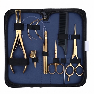 Kit Avanzado para Remover Extensiones de Cabello, Alicates para Remover Micro Anillos, Herramienta de Gancho para Enhebrar Hilos, Tijeras de Peluquería, Peine de Cola - Product Image 1
