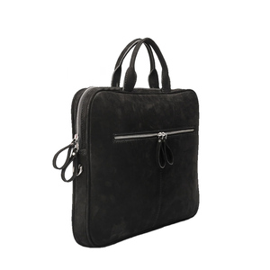 Porte-documents professionnel en cuir imperméable pour homme, sacoche pour ordinateur portable, étui vintage pour documents, plusieurs poches de rangement, pour le bureau et le travail - Product Image 2