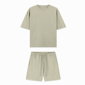 Ensemble deux pièces en polyester/coton éponge pour hommes, personnalisable avec logo, manches courtes, meilleure qualité, vente chaude, design formel, vente en gros - Product Image 5