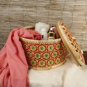 Customized woven boxes handcrafted storage <b>containers</b> for sale <b>bamboo</b> box for gift chocolate - Product Image 5