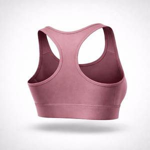 Sujetador deportivo OEM personalizado para mujer, liso, antiarrugas, transpirable, de Spandex/Poliéster, de alto impacto, para Yoga, Fitness y Running, con cierre frontal. - Product Image 4