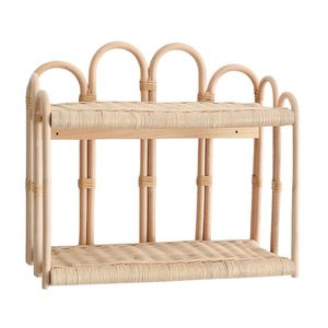 Estante de Ratán de Lujo con Arco, Estante Flotante de 2 Niveles para Dormitorio Infantil, Organizador de Juguetes y Libros, Muebles al por Mayor - Product Image 2