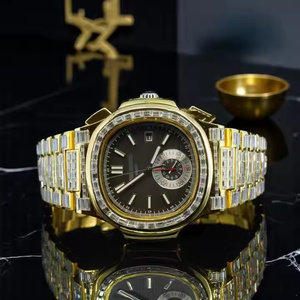 นาฬิกาควอตซ์เพชรโมอิสซาไนต์ Royal Ice out Elite สำหรับผู้ชาย นาฬิกาหรูหราประดับเพชร รุ่น Midnight Frost แฟชั่นนาฬิกาเพชรโมอิสซาไนต์ - Product Image 4