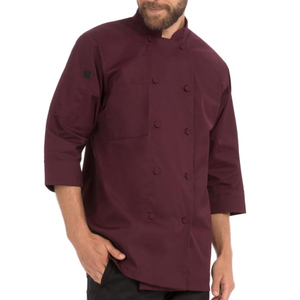Veste de chef pour homme de bonne qualité, confortable, à manches longues, nouveau design, couleur unie, avec poches - Product Image 2