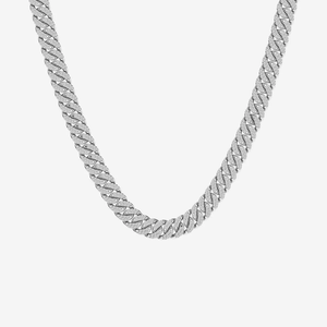 Collar de Cadena Cubana con Diamantes Cultivados en Laboratorio de 5 7/8 CTW, Joyería de Moda para Hombre y Mujer, Cadena Elegante y Brillante - Product Image 1