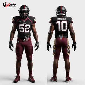 Maillots de football américain personnalisés 2026 imprimés par sublimation, respirants, grandes tailles, manches courtes, tissu Spandex 300 g/m² - Product Image 6