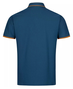 Polo de Piqué de Algodón Azul Sólido de Alto Rendimiento para Hombre, Manga Corta, Diseño Informal Antiarrugas, Precio Económico, MOQ Bajo - Product Image 2