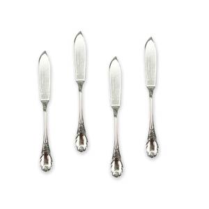 Juego de Cuchillos para Mantequilla de Acero Inoxidable, 4 Piezas, Hoja Recta Tipo Patita de Oveja, Mango Decorado, Utensilio de Cocina - Product Image 1