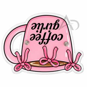 Caja de Pestañas Acrílica Coffee Girlie, Reutilizable, Magnética, con Forma de Corazón, Logotipo Personalizado, Lazo Rosa, Herramienta de Belleza Estética - Product Image 3