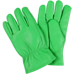 Gants de conducteur en cuir de vachette pleine fleur de qualité supérieure, durables, pour le travail, avec poignet élastique et pouce Keystone - Product Image 5