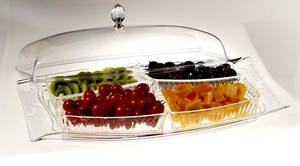 Juego de bandejas acrílicas para aperitivos, con tapa - Product Image 3