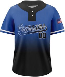 Custom Sublimation Gradient Design Baseball Jersey Breathable Sports Team Set Digital Printed Baseball Uniform - Product Image 2