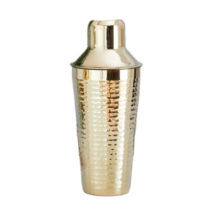 Latest Design Stainless Steel Gold Hammered Finished Cocktail Shaker with 500ml Capacity for Home <b>Bar</b> ware Parties <b>Drink</b> Shaker - Product Image 1
