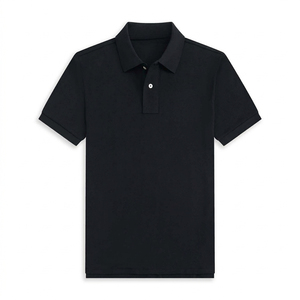 Chemise décontractée à col tricoté pour homme, 100 % coton, anti-plis, couleur unie, manches courtes, grande taille - Product Image 4