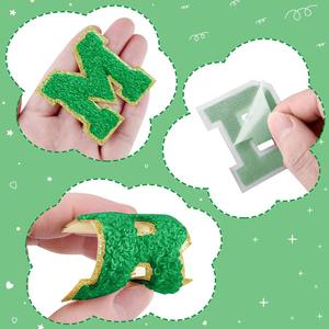 แพทช์ตัวอักษรเชนีลปักโลโก้เหล็ก 3 มิติแบบกำหนดเอง แพทช์ตัวอักษรผ้าทวิลสีสันสดใสแบบติดเองสำหรับหมวก ปี 2026 - Product Image 6