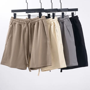 Shorts pour hommes personnalisés avec motif de marque, 360 g/m², en pur coton épais, version basique, 100 % pur coton, lavage au spray blanchissant - Product Image 6