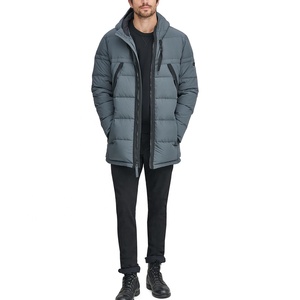 Mens Custom Logo Quilted Padded Hooded Waterproof Windproof Eco-Friendly Quick Dry Puffer Jacket Winter Insulated <b>Bubble</b> <b>Coat</b> - Product Image 2