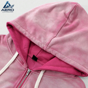 Ropa Urbana Totalmente Personalizada, Calidad Excepcional, Diseño Único, Ropa Casual para Hombre, Último Estilo, Sudadera con Capucha Tie-Dye Rosa - Product Image 5