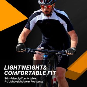 ถุงมือกีฬาปั่นจักรยานแบบครึ่งนิ้วสำหรับผู้ชายและผู้หญิง พร้อมแผ่นเจล 5 มม. - ถุงมือออกกำลังกายกันลื่นสำหรับยิม - Product Image 6