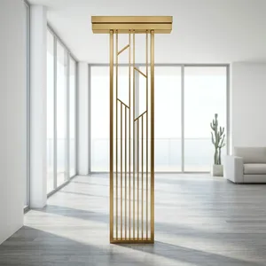 Modern Gold Metal Decorative Partition Panel Geometric Room Divider <b>Screen</b> for Luxury Home Office Balustrades Interior Design - Product Image 4