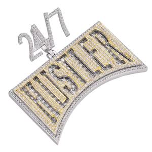 Collar Personalizado con Nombre en Estilo Hip Hop, con Incrustaciones de Moissanita, Estilo Rapper, con Aspecto de Diamante, Joyería Urbana - Product Image 2