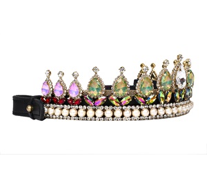 Fronture de Cheval de Luxe en Cristal et Perles – Accessoire d'Équestre Fait Main avec Strass pour Spectacles et Compétitions - Product Image 2