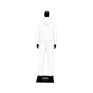 Custom <b>White</b> Tracksuit <b>Men</b> Oversized Pullover Hoodie <b>Jogger</b> Pants Set Grey Graphic Streetwear Sportswear Wholesale OEM Supplier - Product Image 2