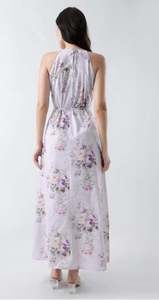 เดรสลำลองผู้หญิงลายดอกไม้ เดรสยาวสำหรับออกงานกลางคืน แขนกุด แฟชั่นฤดูใบไม้ผลิ 2026 ดีไซน์เนอร์ ชุดเดรสคอสูงหรูหราสำหรับผู้หญิง - Product Image 3