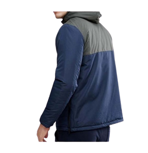 Veste coupe-vent à capuche pour homme, personnalisée OEM, hiver, color block, demi-zip, logo sur le devant, coupe-vent, séchage rapide, pour l'extérieur - Product Image 3