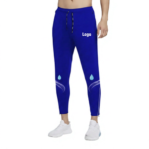 Pantalon de jogging pour homme Jogger Motorcycle Jogger noir à séchage rapide avec bande latérale, taille élastique et cordon de serrage, pantalon décontracté de fitness avec logo - Product Image 5