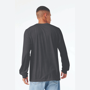 T-shirt unisexe personnalisé à manches longues avec design uni, col long et service d'impression OEM – T-shirt pour homme - Product Image 3