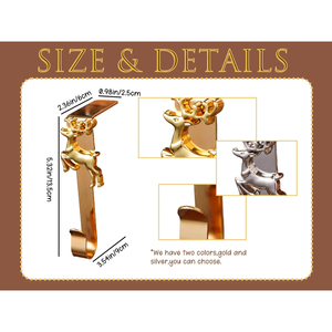 Durable Metal Snowflake & Reindeer Christmas <b>Stocking</b> Hangers Eco Friendly Holiday Decoration At Best Price From Indian Exporter - Product Image 4