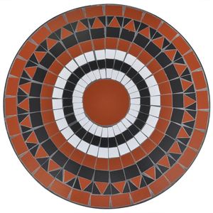 Set bistrot 3 pezzi per giardino in Terracotta e ceramica bianca Set da bistrot - Product Image 4