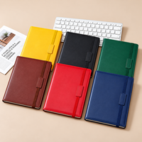 Carnet en cuir PU de qualité supérieure avec bande élastique et attache pour stylo, personnalisable, pour le bureau, l'école et les affaires