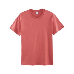 Camiseta de algodón orgánico de color personalizado para hombre, camiseta sólida en blanco con cuello redondo, manga corta, lavado de ropa con logotipo personalizado - Product Image 2