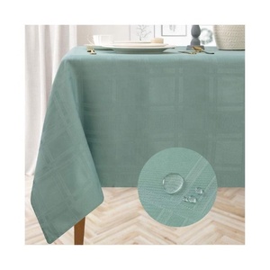 Mantel de algodón orgánico 100% bordado de Jacquard Floral dorado, estilo único a la moda, fiesta, boda, envío internacional - Product Image 4