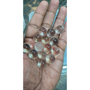 Vente en gros de pierres naturelles sculptées, sphères de quartz cristallin transparent, 15-17 mm, sans trou, sans perçage, décoration Feng Shui pour la maison, artisanat en cristal - Product Image 1