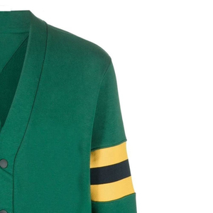 Cardigan Col V Imprimé Vintage Personnalisé, Tricot Épais Respirant et Chaud pour Automne Hiver, Décoration Boutons, Fourniture ODM - Product Image 5