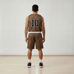 ชุดบาสเก็ตบอลใหม่ ชุดยูนิเซ็กส์สำหรับผู้ใหญ่ สำหรับฝึกซ้อมและแข่งขัน ซับเหงื่อ ระบายอากาศได้ดี ผลิตจากโพลีเอสเตอร์ 100% น้ำหนักผ้า 220 กรัม - Product Image 2