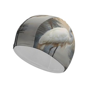 Bonnet de bain imprimé unisexe, design floral coloré, matière polyester - Product Image 2