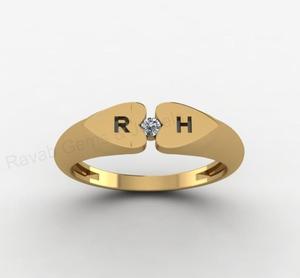 Top Selling 18k Gold 925 Silver Double Heart Initial Custom Letter <b>Couple</b> CZ Diamond <b>Ring</b> Fine Jewelry Valentine Gift For Her - Product Image 1
