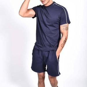 Ensemble de survêtement sportif pour homme, été, t-shirt à manches courtes uni, short de sport, ensemble de survêtement 2 pièces, tenue de sport, jogging - Product Image 1